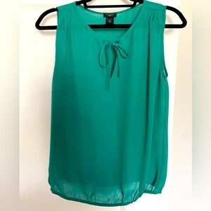 Ann Taylor Sheet Teal Top